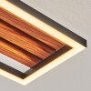 Macos Plafoniera LED Aspetto del legno, Nero, 1-Luce