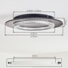 Lidor Plafoniera LED Antracite, Grigio, 1-Luce