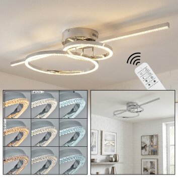 Goren Plafoniera LED Cromo, Argento, 1-Luce