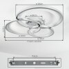 Baiyin Plafoniera LED Cromo, Argento, 1-Luce