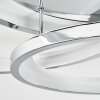 Baiyin Plafoniera LED Cromo, Argento, 1-Luce