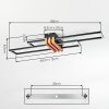 Macos Plafoniera LED Aspetto del legno, Nero, 1-Luce