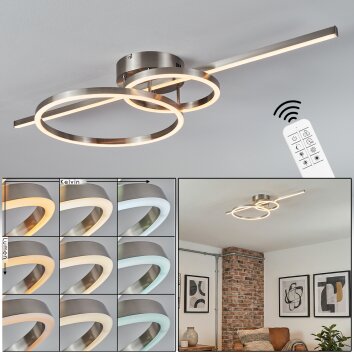 Goren Plafoniera LED Nichel opaco, 1-Luce