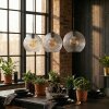 Koyoto Lampadario a sospensione, Lampada a sfera, Lampada a sospensione Chiaro, 3-Luci