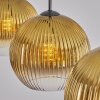 Koyoto Lampadario a sospensione, Lampada a sfera, Lampada a sospensione Oro, Chiaro, 3-Luci
