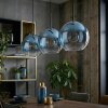 Koyoto Lampadario a sospensione, Lampada a sfera, Lampada a sospensione Blu, Chiaro, 3-Luci