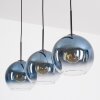 Koyoto Lampadario a sospensione, Lampada a sfera, Lampada a sospensione Blu, Chiaro, 3-Luci