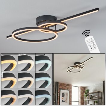 Goren Plafoniera LED Nero, 1-Luce