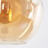 Koyoto Lampadario a sospensione, Lampada a sfera, Lampada a sospensione Ambrato, Cromo, Chiaro, Grigio fumo, 3-Luci