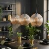 Koyoto Lampadario a sospensione, Lampada a sfera, Lampada a sospensione Ambrato, 3-Luci