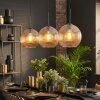 Koyoto Lampadario a sospensione, Lampada a sfera, Lampada a sospensione Ambrato, 3-Luci
