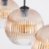 Koyoto Lampadario a sospensione, Lampada a sfera, Lampada a sospensione Ambrato, Chiaro, 3-Luci