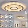 Lidor Plafoniera LED Grigio, Bianco, 1-Luce, Telecomando