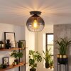 Koyoto Plafoniera, Lampada a sfera 20 cm Chiaro, Grigio fumo, 1-Luce