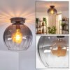Koyoto Plafoniera, Lampada a sfera 20 cm Chiaro, Grigio fumo, 1-Luce