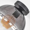 Koyoto Plafoniera, Lampada a sfera 20 cm Chiaro, Grigio fumo, 1-Luce