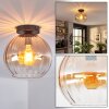 Koyoto Plafoniera, Lampada a sfera 20 cm Ambrato, Chiaro, 1-Luce