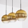 Koyoto Lampadario a sospensione, Lampada a sfera, Lampada a sospensione Oro, Chiaro, 3-Luci