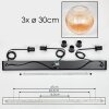 Koyoto Lampadario a sospensione, Lampada a sfera, Lampada a sospensione Ambrato, Chiaro, 3-Luci