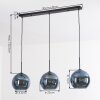 Koyoto Lampadario a sospensione, Lampada a sfera, Lampada a sospensione Blu, 3-Luci