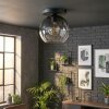 Koyoto Plafoniera, Lampada a sfera 25 cm Chiaro, Grigio fumo, 1-Luce