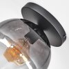 Koyoto Plafoniera, Lampada a sfera 25 cm Chiaro, Grigio fumo, 1-Luce