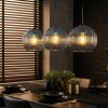 Koyoto Lampadario a sospensione, Lampada a sfera, Lampada a sospensione Blu, 3-Luci