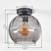 Koyoto Plafoniera, Lampada a sfera 20 cm Grigio fumo, 1-Luce
