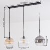 Koyoto Lampadario a sospensione, Lampada a sfera, Lampada a sospensione Ambrato, Chiaro, Grigio fumo, 3-Luci