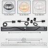 Koyoto Lampadario a sospensione, Lampada a sfera, Lampada a sospensione Ambrato, Chiaro, Grigio fumo, 3-Luci