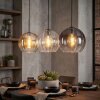 Koyoto Lampadario a sospensione, Lampada a sfera, Lampada a sospensione Ambrato, Chiaro, Grigio fumo, 3-Luci