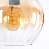 Koyoto Lampadario a sospensione, Lampada a sfera, Lampada a sospensione Ambrato, Chiaro, Grigio fumo, 3-Luci