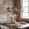 Koyoto Lampadario a sospensione, Lampada a sfera, Lampada a sospensione Grigio fumo, 3-Luci