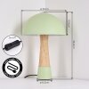 Forgek Lampada da tavolo Verde, Effetto pietra, 1-Luce
