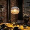 Ripoll Lampadario a sospensione, Lampada a sfera, Lampada a sospensione Cromo, Chiaro, Grigio fumo, 1-Luce
