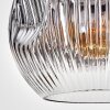 Ripoll Lampadario a sospensione, Lampada a sfera, Lampada a sospensione Cromo, Chiaro, Grigio fumo, 1-Luce