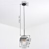 Ripoll Lampadario a sospensione, Lampada a sfera, Lampada a sospensione Chiaro, Grigio fumo, 1-Luce