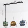 Koyoto Lampadario a sospensione, Lampada a sfera, Lampada a sospensione Blu, Oro, Verde, 3-Luci
