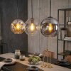 Ripoll Lampadario a sospensione, Lampada a sfera, Lampada a sospensione Ambrato, Chiaro, Grigio fumo, 3-Luci