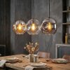 Ripoll Lampadario a sospensione, Lampada a sfera, Lampada a sospensione Ambrato, Chiaro, Grigio fumo, 3-Luci