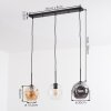 Ripoll Lampadario a sospensione, Lampada a sfera, Lampada a sospensione Ambrato, Chiaro, Grigio fumo, 3-Luci