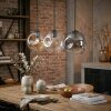 Ripoll Lampadario a sospensione, Lampada a sfera, Lampada a sospensione Ambrato, Chiaro, Grigio fumo, 3-Luci