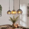 Koyoto Lampadario a sospensione, Lampada a sfera, Lampada a sospensione Ambrato, Chiaro, Grigio fumo, 3-Luci