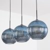 Koyoto Lampadario a sospensione, Lampada a sfera, Lampada a sospensione Blu, 3-Luci