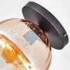 Koyoto Plafoniera, Lampada a sfera 25 cm Ambrato, Chiaro, 1-Luce