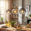 Koyoto Lampadario a sospensione, Lampada a sospensione Ambrato, Chiaro, Grigio fumo, 3-Luci