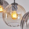 Koyoto Lampadario a sospensione, Lampada a sospensione Ambrato, Chiaro, Grigio fumo, 3-Luci