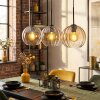 Koyoto Lampadario a sospensione, Lampada a sospensione Ambrato, Chiaro, 3-Luci