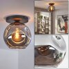 Ripoll Plafoniera, Lampada a sfera Grigio fumo, 1-Luce