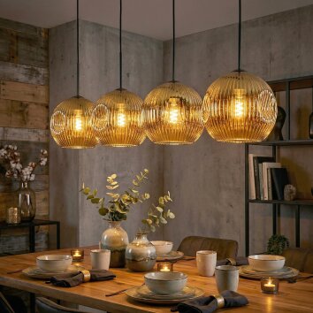 Ripoll Lampadario a sospensione, Lampada a sfera, Lampada a sospensione Oro, 4-Luci